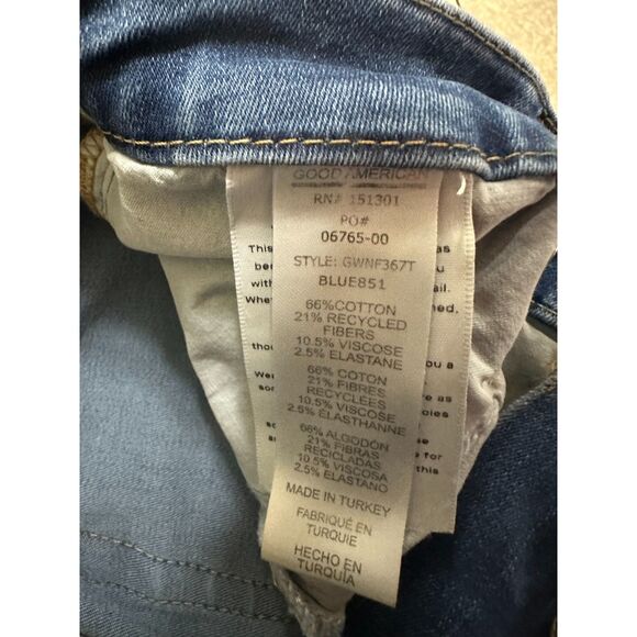 Good American Women's Good Waist High Rise Skinny Jeans Finished Hem Size 8/29 - Picture 4 of 4